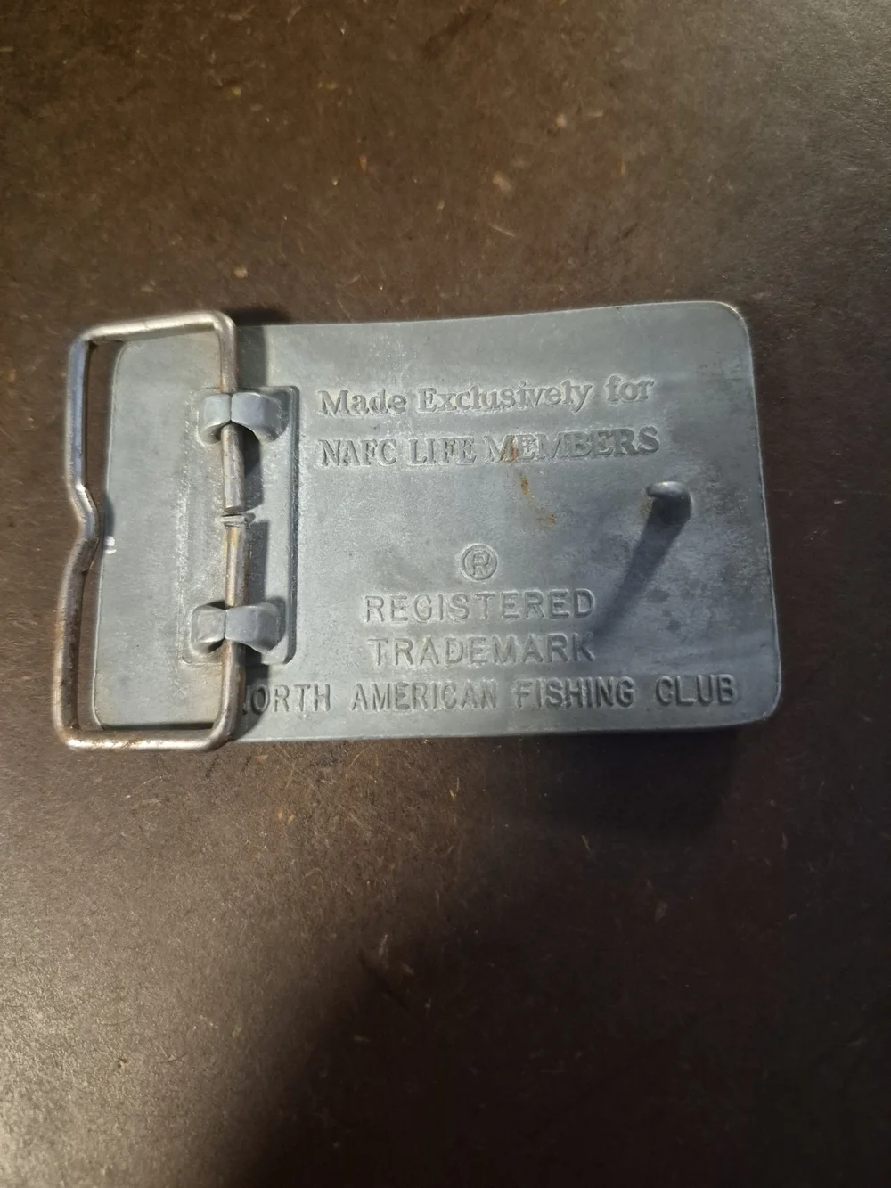 Vintage North American Fishing Club Life Member Joseph Geren Belt Buckle 1091